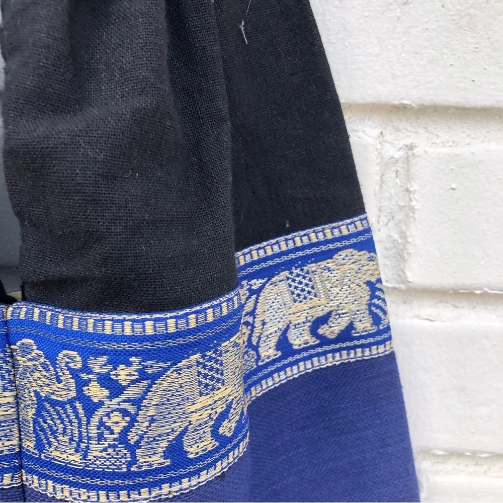 Boho elephant embroidered Indian bag purse